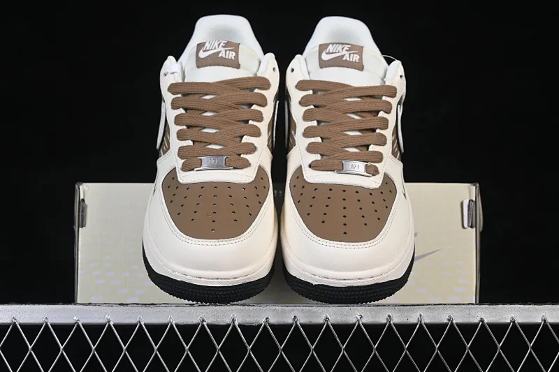 All Categories Nk Air Force 1 Air Force Series Nk Air Force 1 Low Air Force Low Nike Air Force 1'07 Low Joint Beige Brown High-end Customized Low-top Casual Shoes XD9314-618